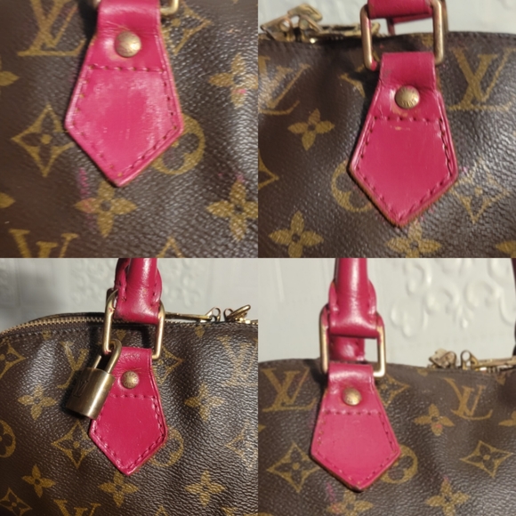 Louis Vuitton Monogram Alma PM Pink Magenta 2 way Bag Authentic Vintage Custom - Picture 10 of 14